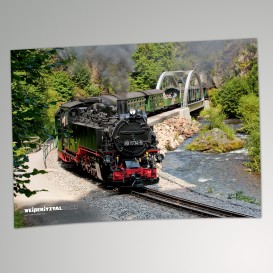 Plakat - Stabbogenbrücke Rabenau "Weißeritztalbahn"