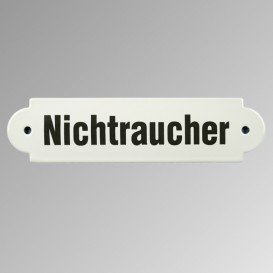 Emailleschild "Nichtraucher"