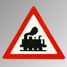 Emailleschild "Dampflok"