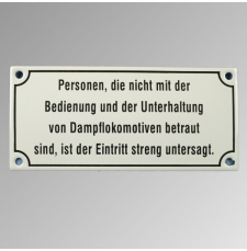 Emailleschild 17 x 18 cm "Personen die nicht …"