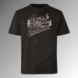 Retro-Shirt Fichtelbergbahn schwarz